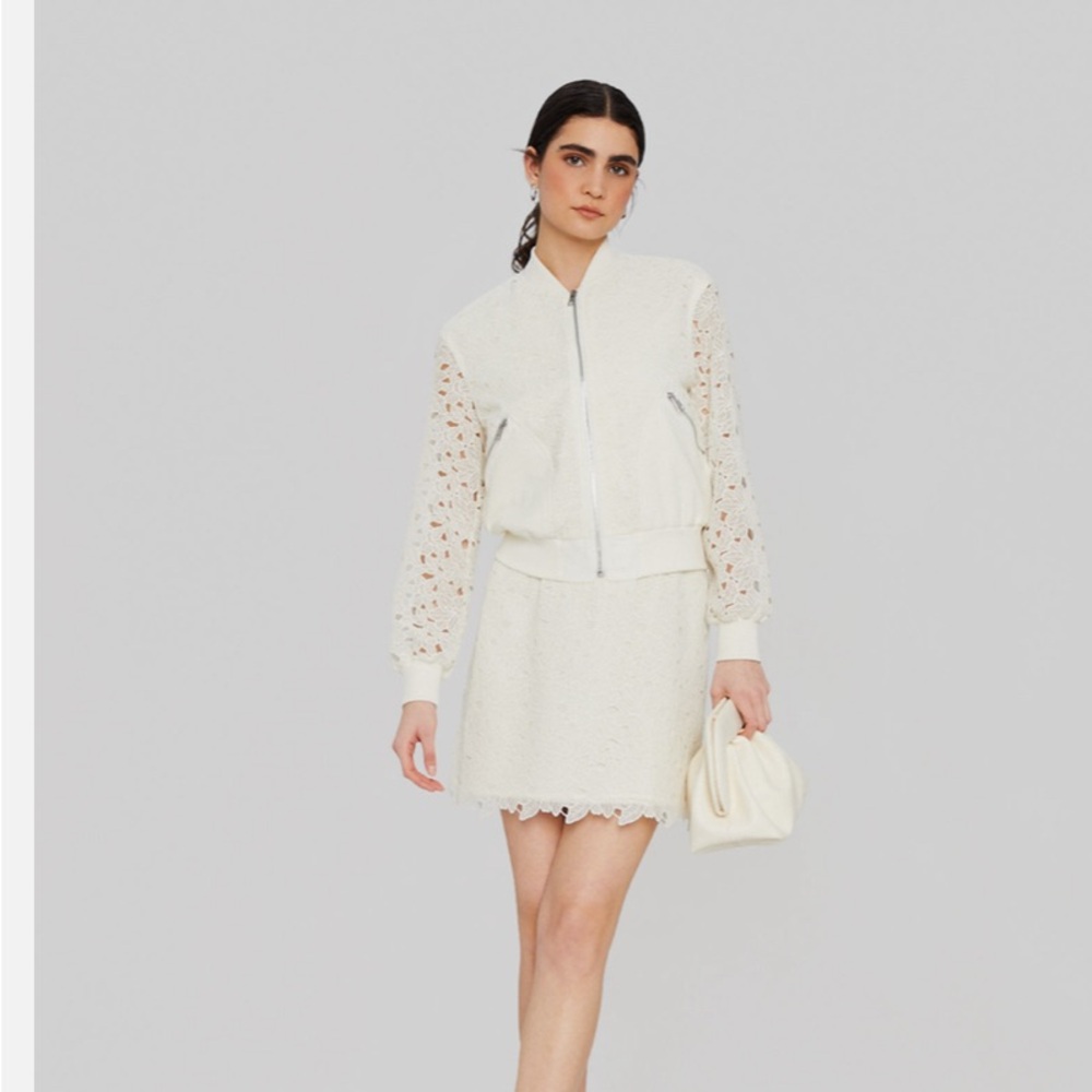 Jason Wu White Floral Bomber